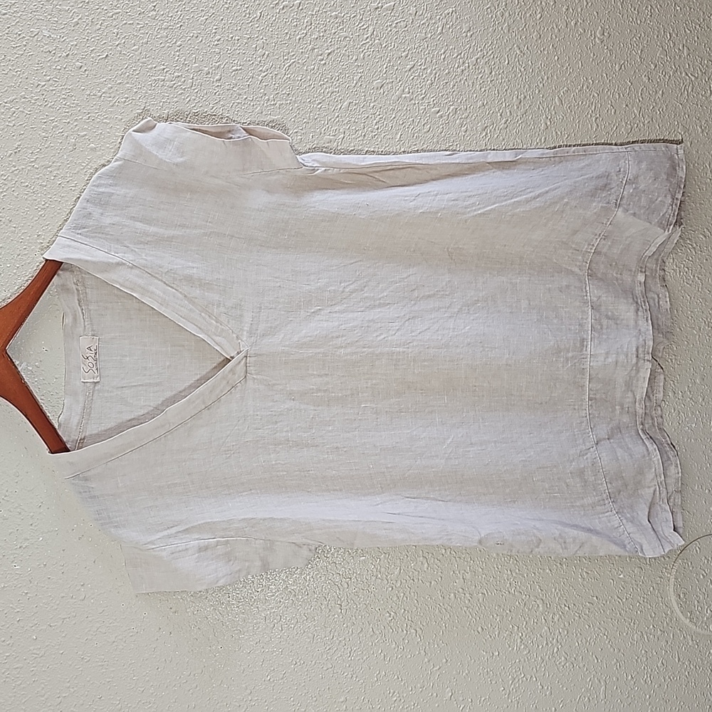 Sofia 100% Linen Blouse.